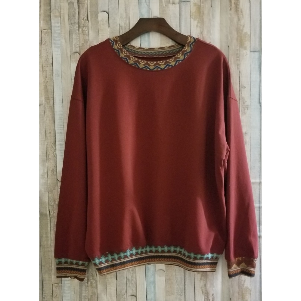 burgundy top